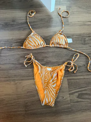 Target Orange Zebra Bikini Set thumbnail 1