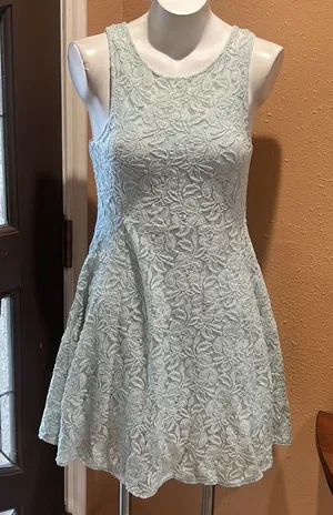 Free people mint green lace dress thumbnail 1