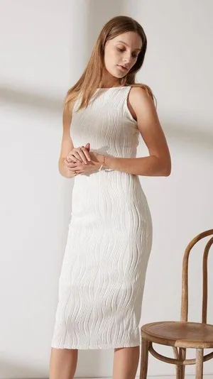 RIHOAS The Water Ripple Textured Cami Dress XS thumbnail 4