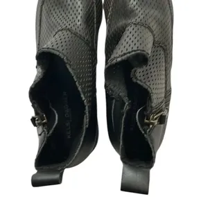 Kelsi Dagger Black Alaska Perforated Zip Ankle Booties(Size 8) thumbnail 4