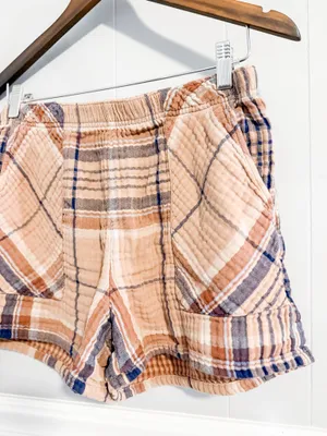 Aerie Gauze Plaid Shorts thumbnail 3