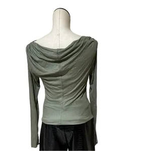 Free People NWOT Intimately Night We Met Ribbed Ruched Long Sleeve Tee thumbnail 7