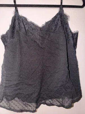 Abercrombie & Fitch Black Lace-Trim Camisole thumbnail 1