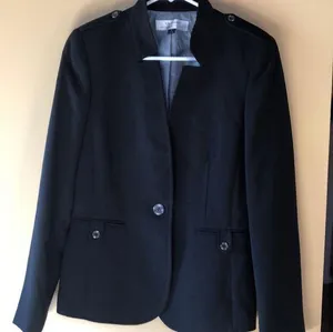TAHARI Arthur S. Levine Black Blazer Jacket Size 4 thumbnail 1