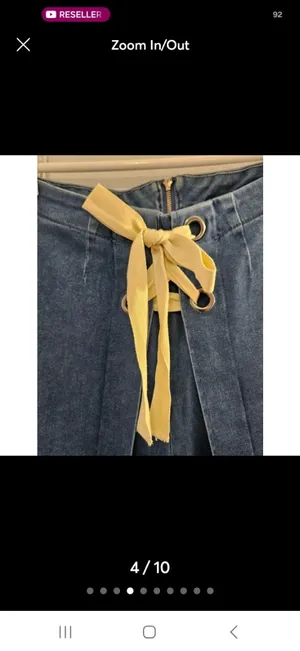 Brittany Hubble Women's High-Waist Wide-Leg Split Hem Jeans with Front Size 10 thumbnail 4