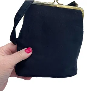 Vintage Virginia ribbed fabric tiny satchel. . thumbnail 2