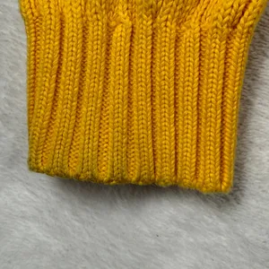 Ralph Lauren Sport Pony Logo Yellow Cable Knit V-Neck Cotton Sweater Sz‎ Large thumbnail 3