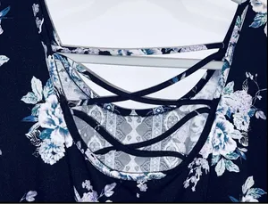 Maurices Women’s Floral Stretchy Crisscross Back Short Sleeve Dress Size XL thumbnail 3