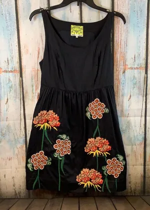 Anthropologie Floreat Embroidered Floral Dress Size Small thumbnail 1
