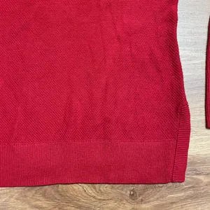Talbots Red Cowl Neck Knit Sweater Womens Size Medium Turtleneck Pullover thumbnail 4