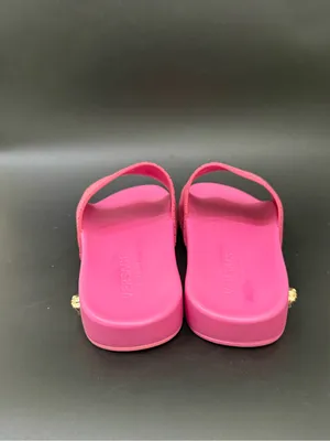 VERSACE Hot Pink Medusa Palazzo Pool Slides MISSING MEDUSA thumbnail 5