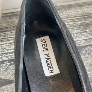 Steve Madden Black Smile Suede Loafers 8.5 thumbnail 7
