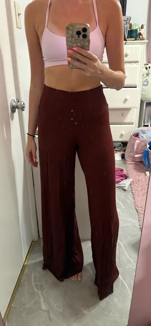Wide leg lounge pants thumbnail 1
