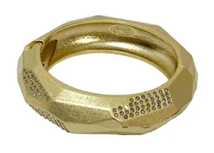 Lia Sophia Sculpture Retired Magnetic Hinged‎ Bangle Bracelet thumbnail 1