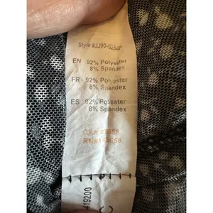 Revamped Bodysuit Teddy Black Gray Floral Thong Lace Trim Sheer Size Small NWOT thumbnail 9