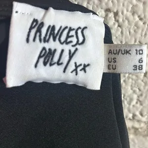 Princess Polly Mia black bodysuit with chain straps size 6 thumbnail 4