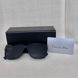 Christian Dior Matte Logo Black Sunglasses thumbnail 2