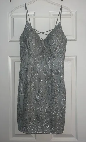 Camille La Vie Silver Sparkle Dress thumbnail 1