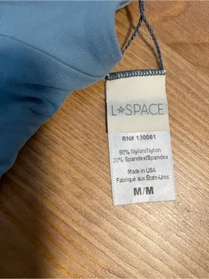 L Space Bikini Top Blue Gray Tank Size Medium thumbnail 2