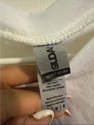 Gildan White Crewneck Sweatshirt with Blue MISA Logo thumbnail 4