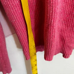 Vintage 90s Gap Pink Sweater‎ Women's Medium Turtleneck Chunky Knit Y2K 2000s thumbnail 5