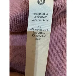 Lululemon Merino Wool Blend Crewneck Ribbed Sweater Velvet Dust Purple Size 10 thumbnail 7