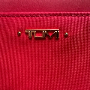 TUMI Vista Nylon Zip-Around Wristlet Strap Travel Wallet Red 4.5" X 7.5" thumbnail 3