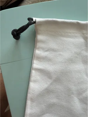 Vince White Cotton Dust Bag with Drawstring Closure thumbnail 9