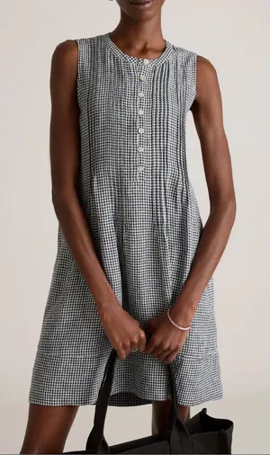 NEW Quince 100% European Linen Sleeveless Swing Dress XS thumbnail 1