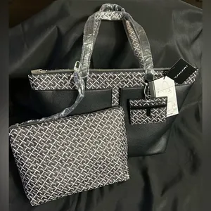Tahari 3 PC Commuter Multi Compartment Tote Bag Set Purse NWT thumbnail 1