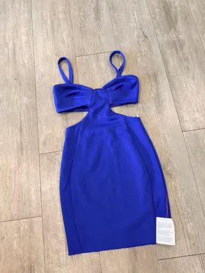 ASOS Royal Blue Cutout Mini Bodycon Dress thumbnail 6