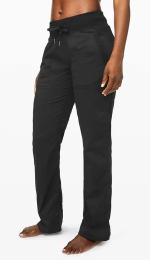 Lululemon dance Studio Pants‎ lounge Black High Rise Wide Leg Women Size 4 thumbnail 1