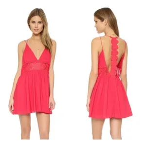 Jetset Diaries Grazie Red Lace Mini Dress XS NWT Backless‎ Scallop Party thumbnail 13