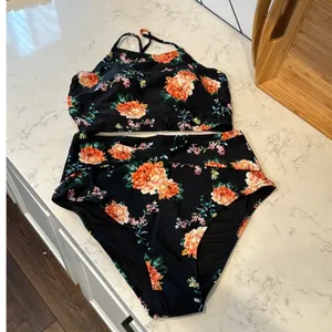 Cupshe Orange Blossom High-waisted Bikini summer vacation beach poolside size XL thumbnail 3