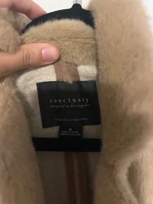 Sanctuary Camel Faux-Fur Long Coat - Women thumbnail 3