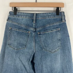 Old Navy High Waisted OG Loose Jeans Womens‎ 2 Blue Denim Whiskered Mid Rise thumbnail 5