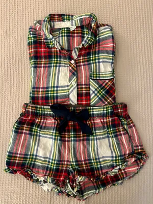 Aerie Plaid Multicolor Pajama Set thumbnail 1