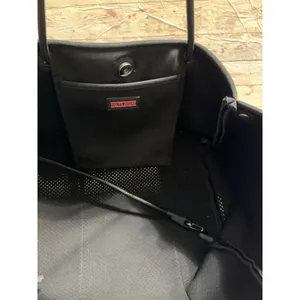 Haute Shore Greyson Neoprene Tote Bag Stripe Black Shoulder thumbnail 7