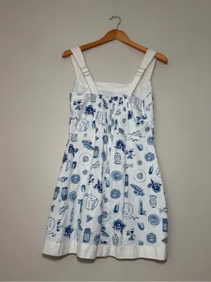Abercrombie Linen-Blend Wide Strap Mini Dress Coastal Beach thumbnail 5