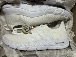 adidas Women’s White Knit Athletic Sneakers - Cloudfoam Flex thumbnail 9