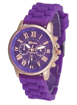 Purple silicone watch thumbnail 1