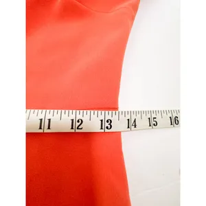 Alice + Olivia Aleah Off Shoulder Dress 6 Tangerine Orange Fitted Sheath thumbnail 9