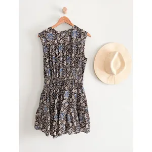 Madewell | NWT Gathered Button-Front Mini Dress Floral Carob | Sz M thumbnail 9