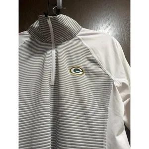 Green Bay Packers Cutter & Buck Women's Forge Tonal Stripe Half-Zip Pullover S thumbnail 2