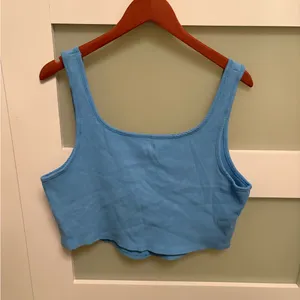 Aerie Blue Ribbed Tank Top Size XXL thumbnail 3