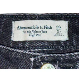 Abercrombie & Fitch The '90s Relaxed Jean High Rise Black Denim Jeans Size 26 2 thumbnail 3