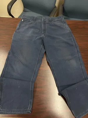 Carhartt Mens Navy Original Fit Fire Resistant Midweight Canvas Pants Size 36x32 thumbnail 1