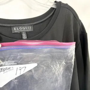 Eloquii Plus Sz 24 Maxi‎ Dress Heavy Black Short Sleeve Princess Seam Formal 197 thumbnail 11