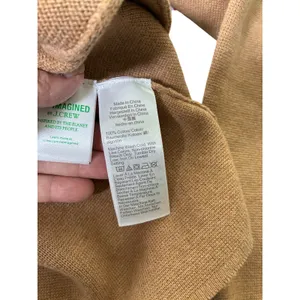 Crew Camel Cotton Sweater Blazer Patch Pockets Women's M Tan Size M thumbnail 6