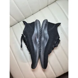 adidas Black Knit Low-Top Sneakers with Pink Trefoil thumbnail 2